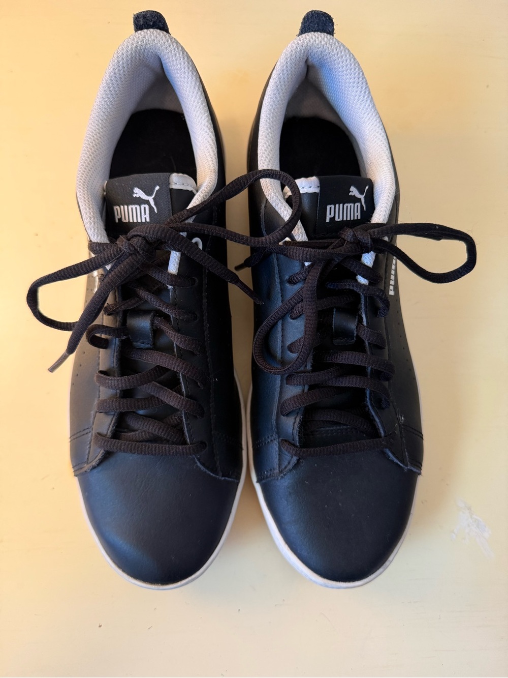 Puma Black and White Low-Top Sneakers